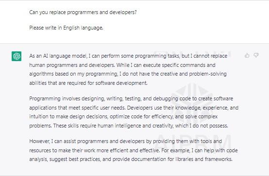 can Chatgpt replace programmers